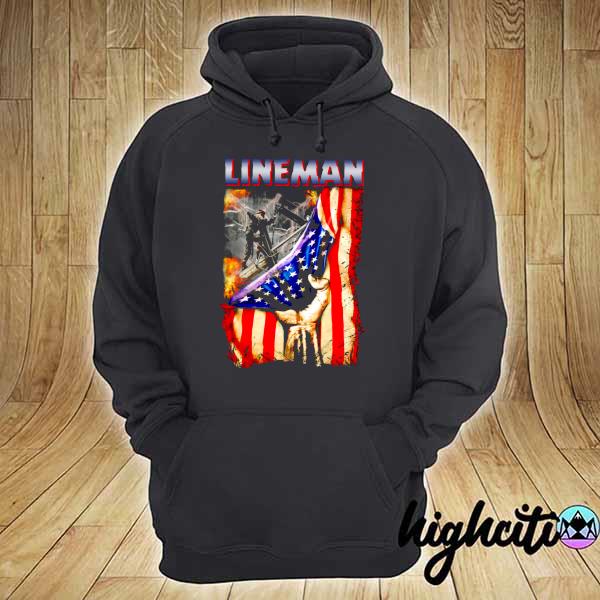 Lineman American Flag Shirt hoodie