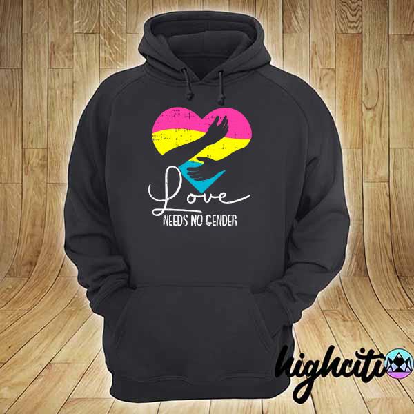 Love needs no gender pansexual pride heart lgbt-q ally pan s hoodie