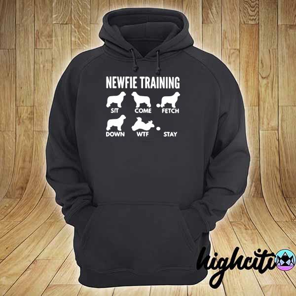 Newfie Training Sit Come Fetch Down WTF Stay Shirt hoodie