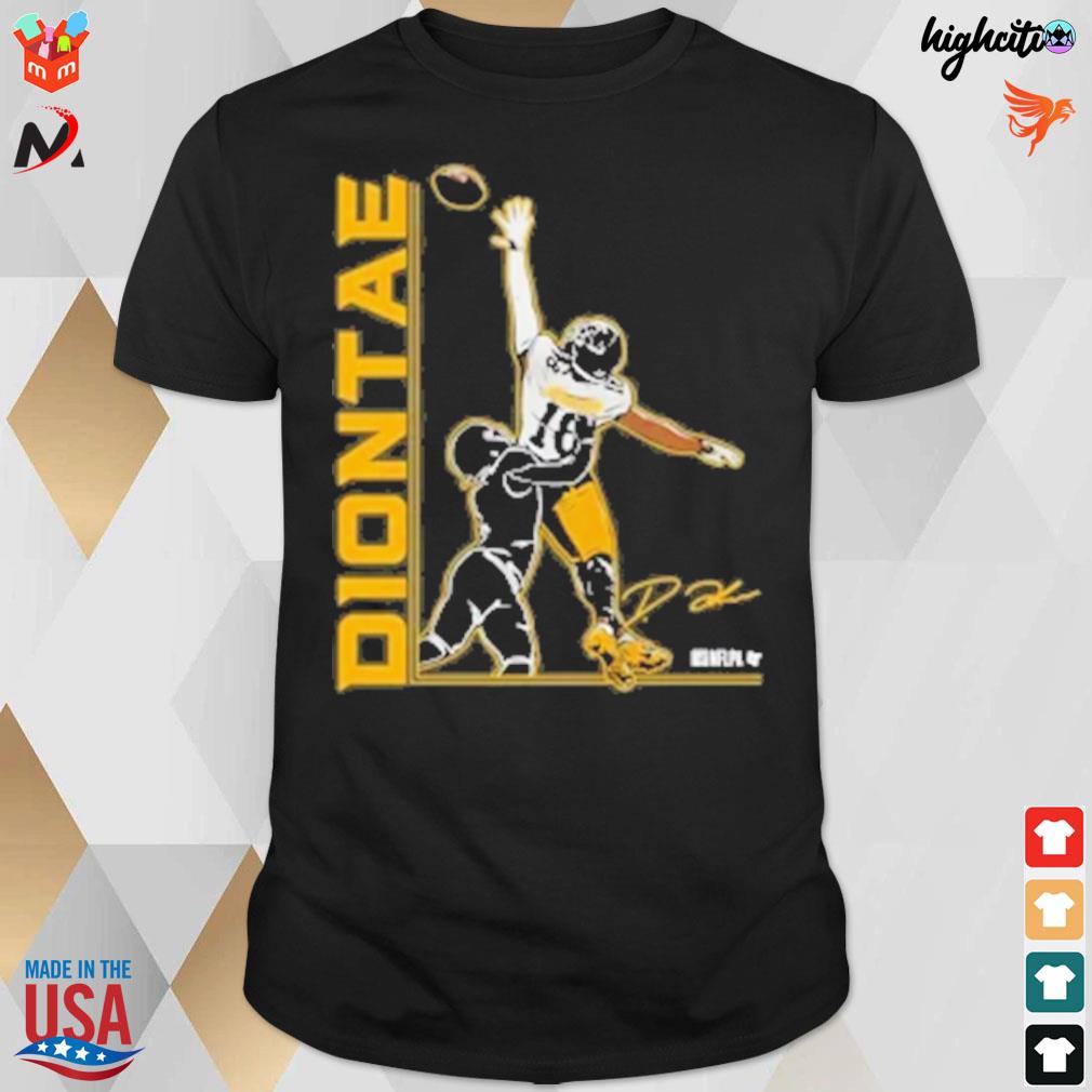 Pittsburgh Steelers Diontae Johnson one hand signature t-shirt