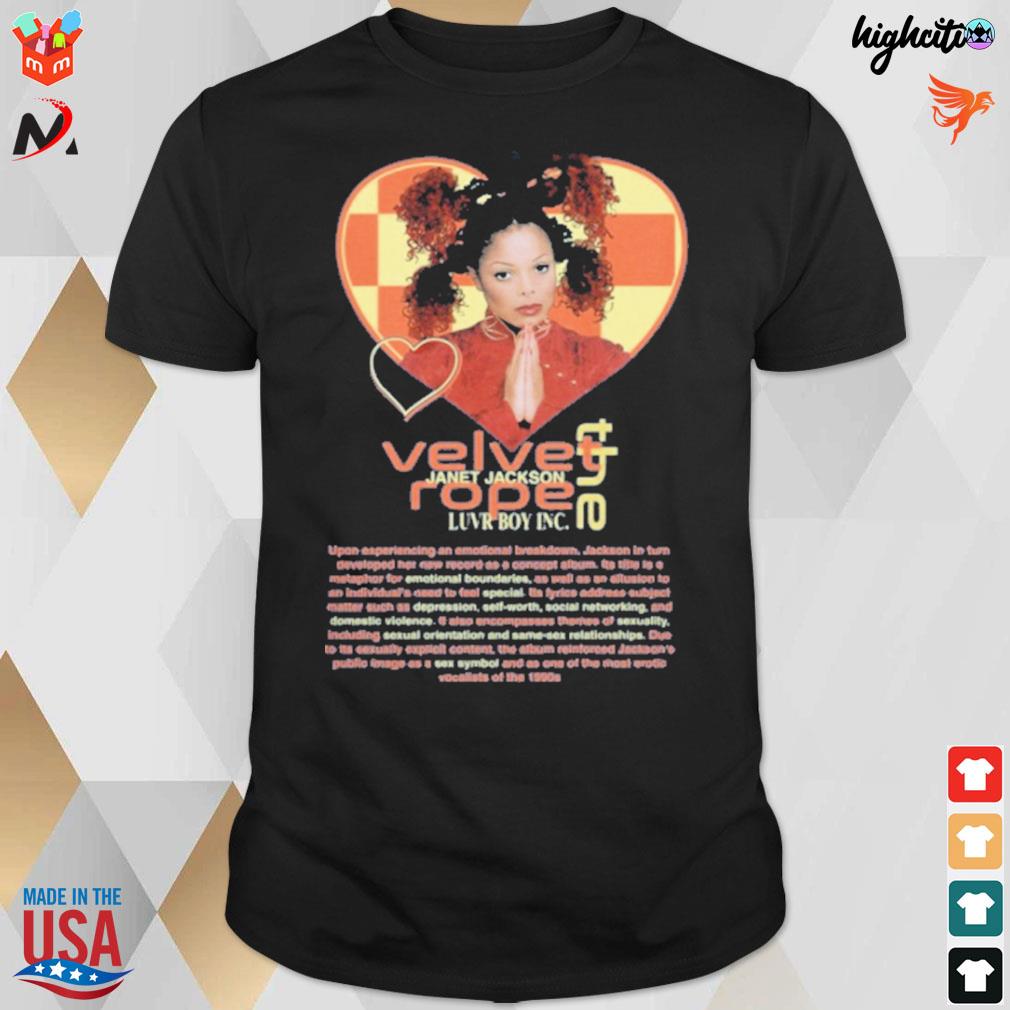 Velvet Rope Janet Jackson luvr boy inc t-shirt