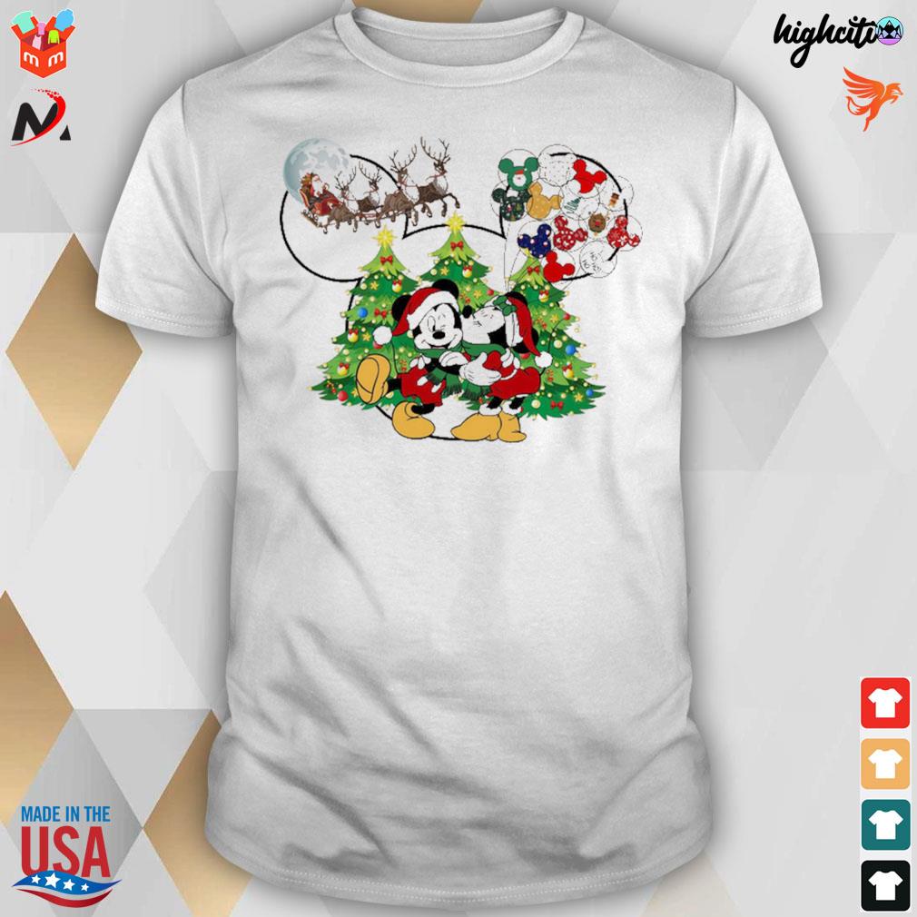 Mickey minnie Christmas disney xmas tree t-shirt