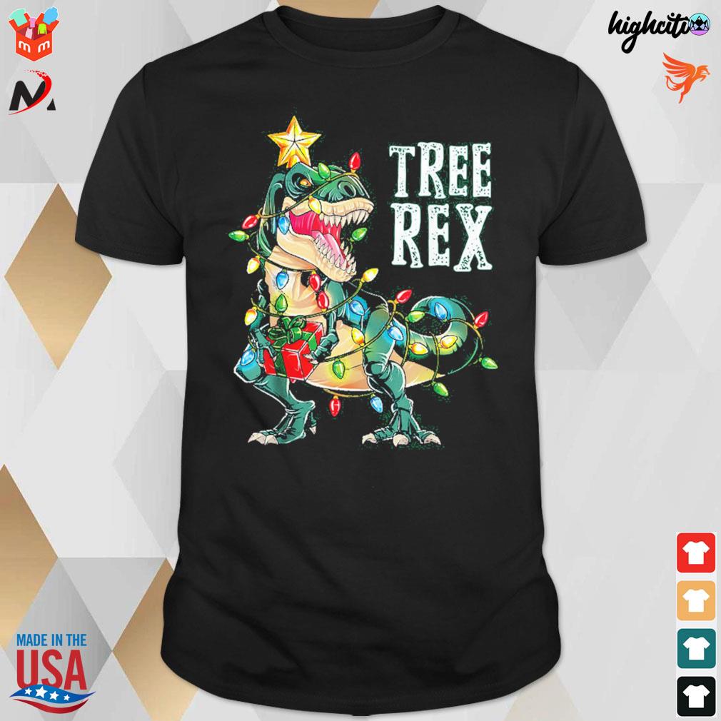 Tree rex vintage Christmas dinosaur t-shirt
