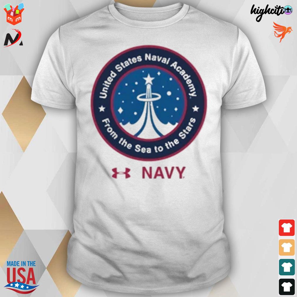 United states naval academy from the sea to the stars 2022 special games logo nasa t-shirt