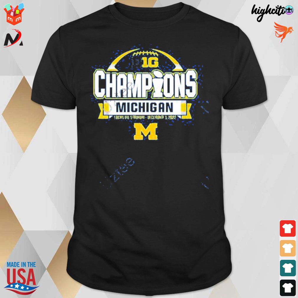 Michigan big ten championship lucas oil stadium t-shirt