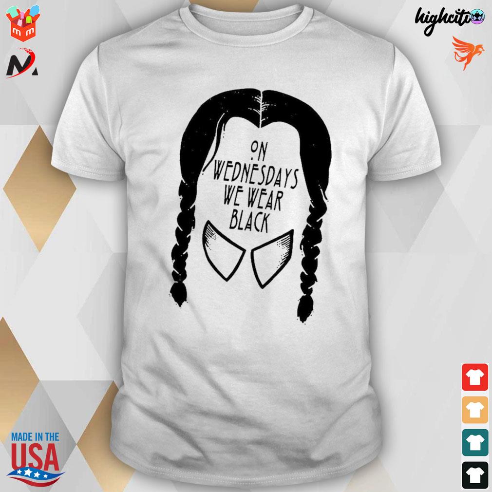 On Wednesday we wear black horror movies t-shirt