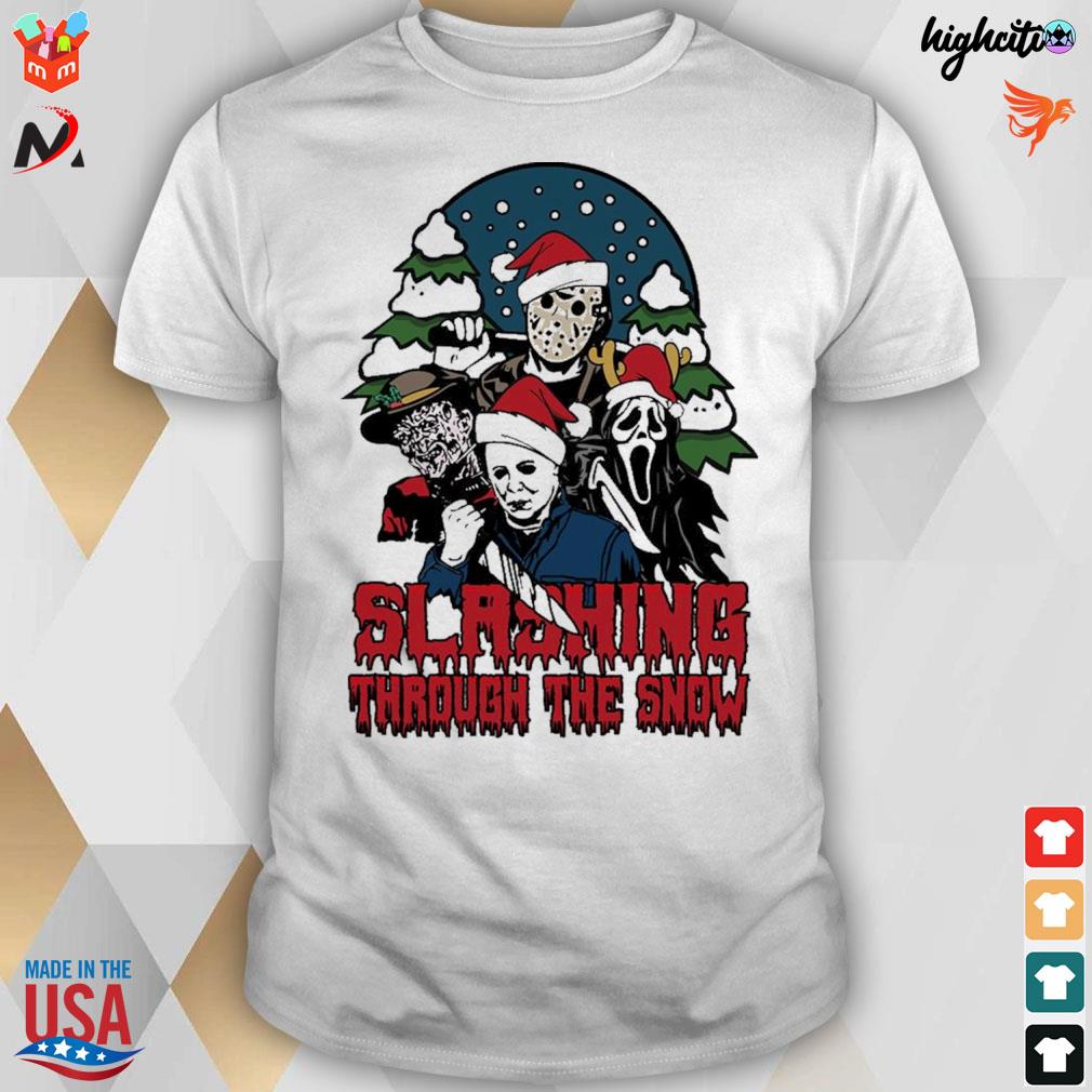 Slashing through the snow t-shirt