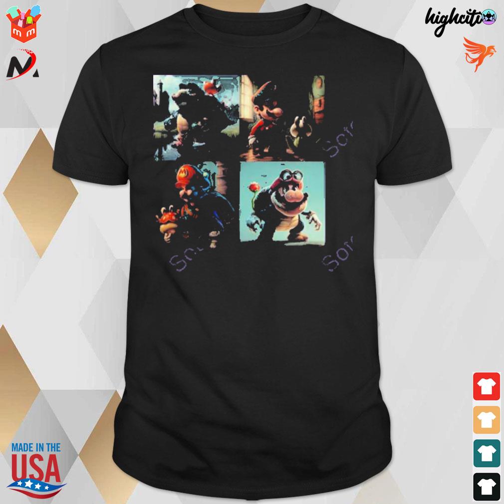Super Mario in the style of disney t-shirt