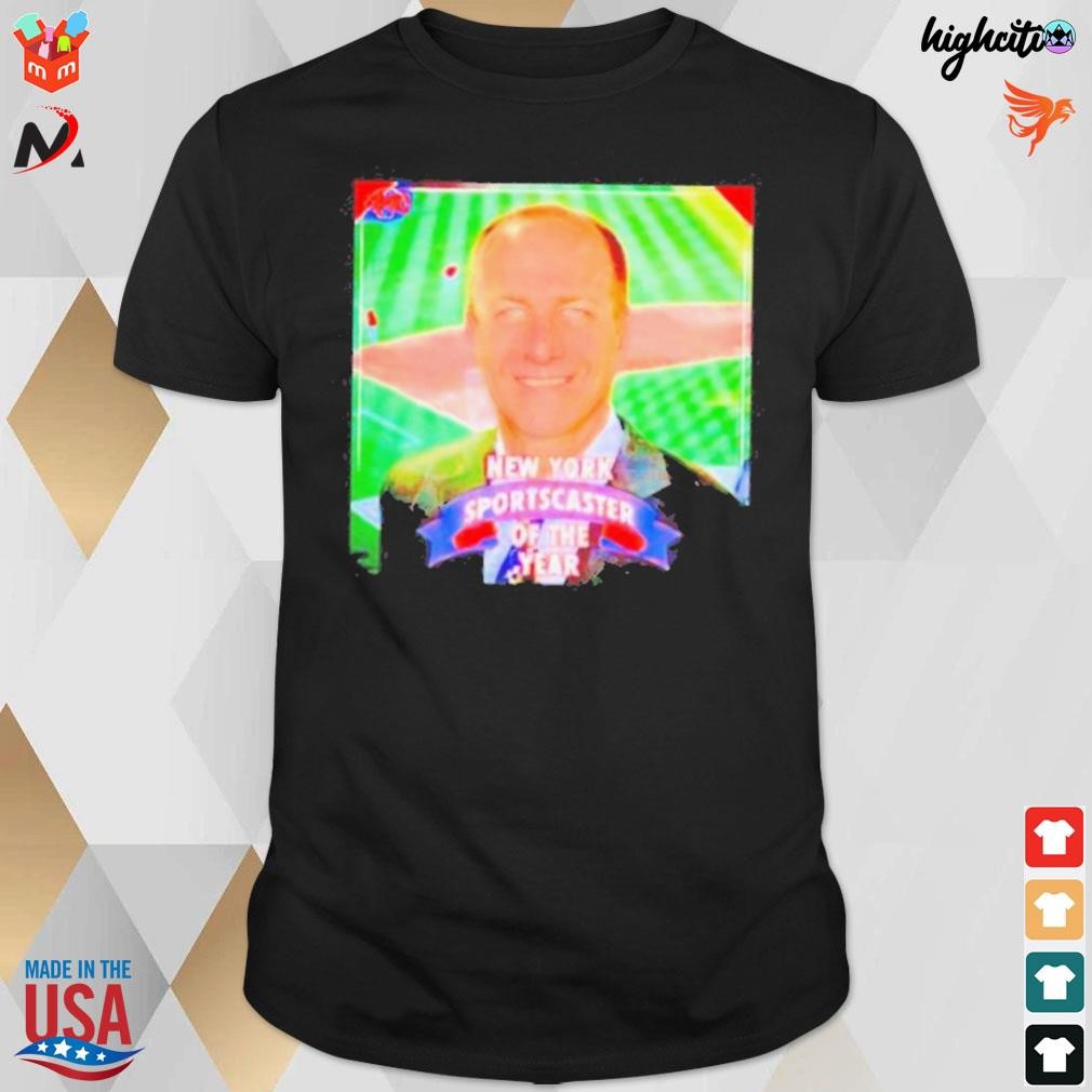 Gary Cohen winning New York sportscaster of the year t-shirt