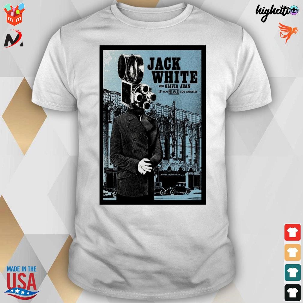 Jack white 2023 wsg Olivia Jean january 13th Belasco Los Angeles poster t-shirt