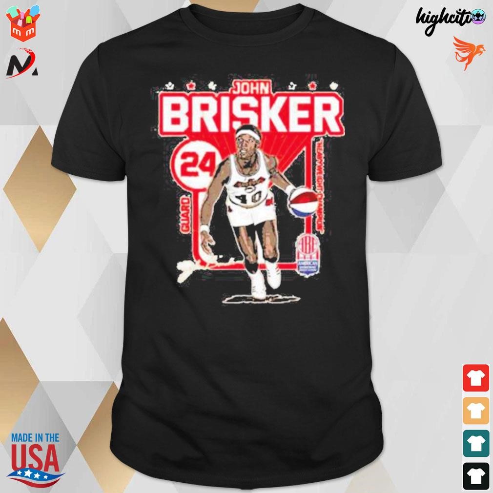 John Brisker aba guard signature 24 t-shirt