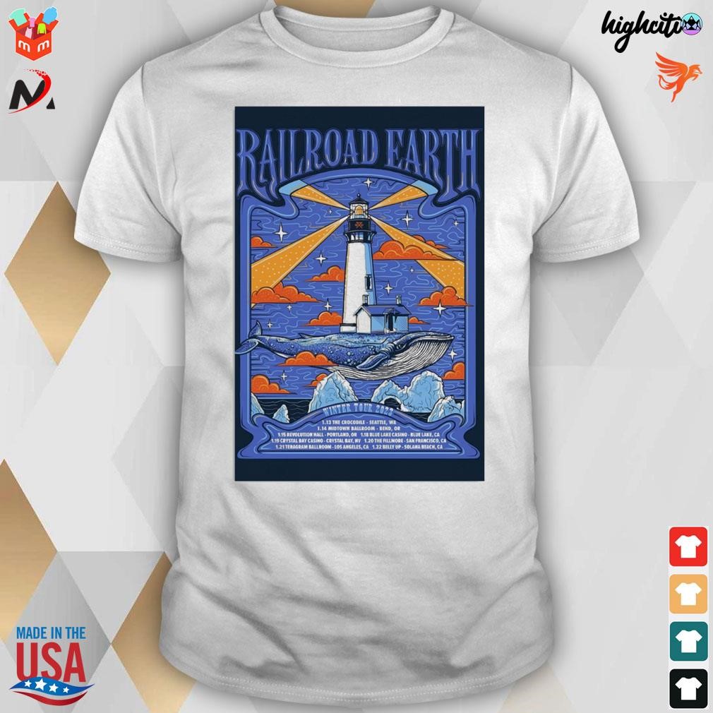 Railroad earth 2023 winter tour 2023 poster t-shirt
