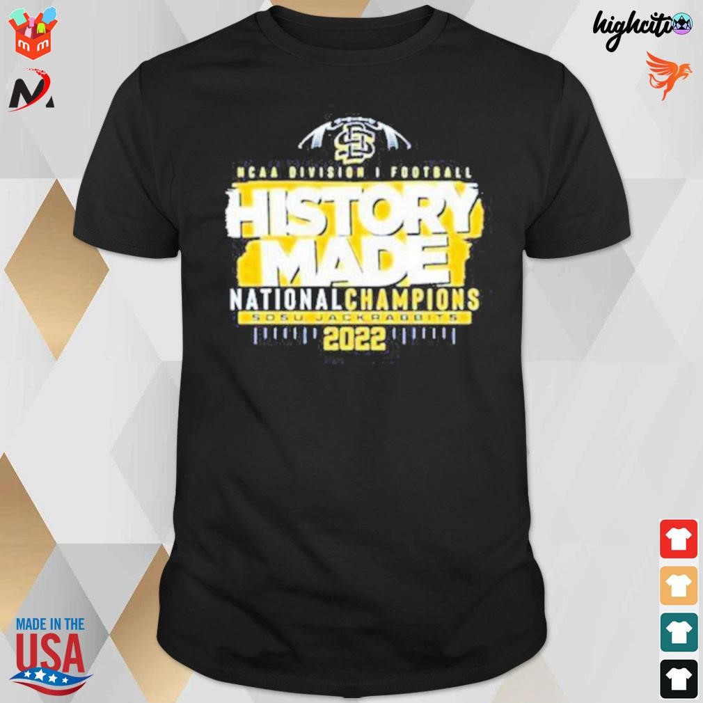 South dakota state jackrabbits 2022 fcs national champions history made t-shirt