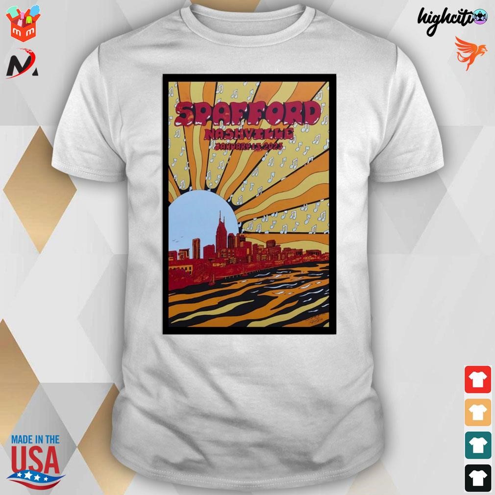 Spafford 2023 january 13th the Basement Nashville poster t-shirt