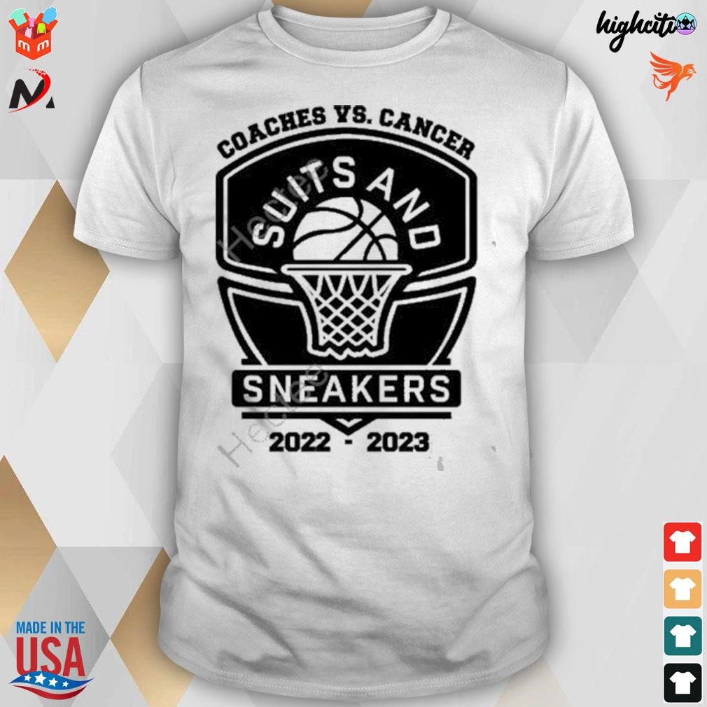 Coaches vs cancer suits and sneakers 2022 2023 t-shirt