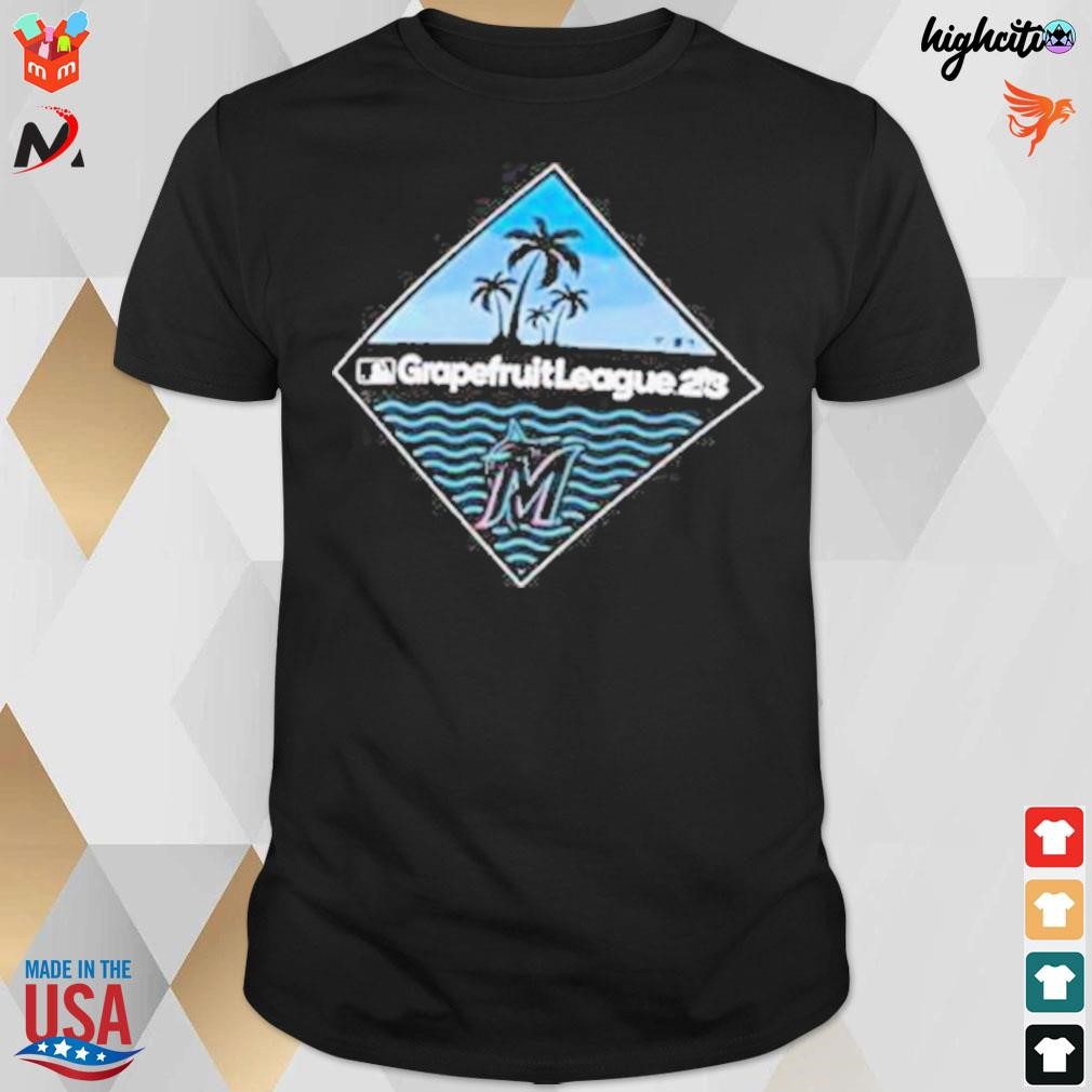 Miami marlins grapefruit league 2023 mlb spring training diamond t-shirt