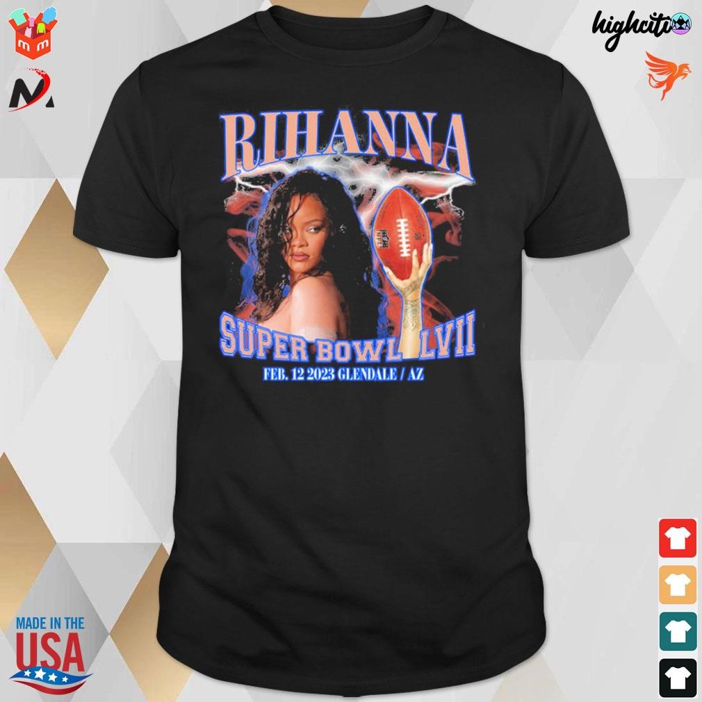 Rihanna Football super bowl 2023 American football t-shirt