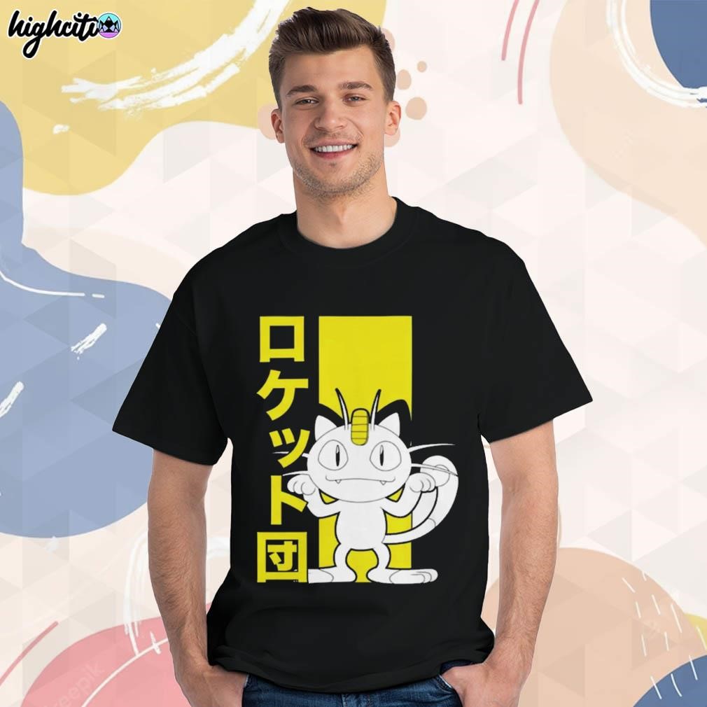 Official Akedo x pokémon team rocket meowth art design t-shirt