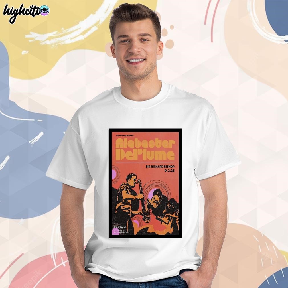 Official Alabaster deplume sep 02 2023 concert the chapel San Francisco CA art poster design t-shirt