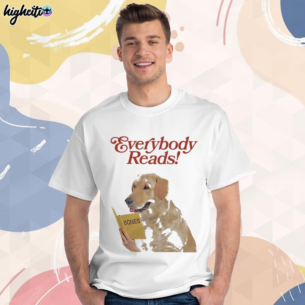 Official Everybody reads dog art design t-shirt