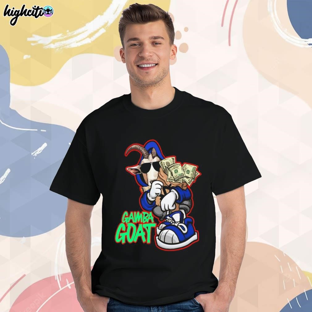 Official Gamba goat art design t-shirt