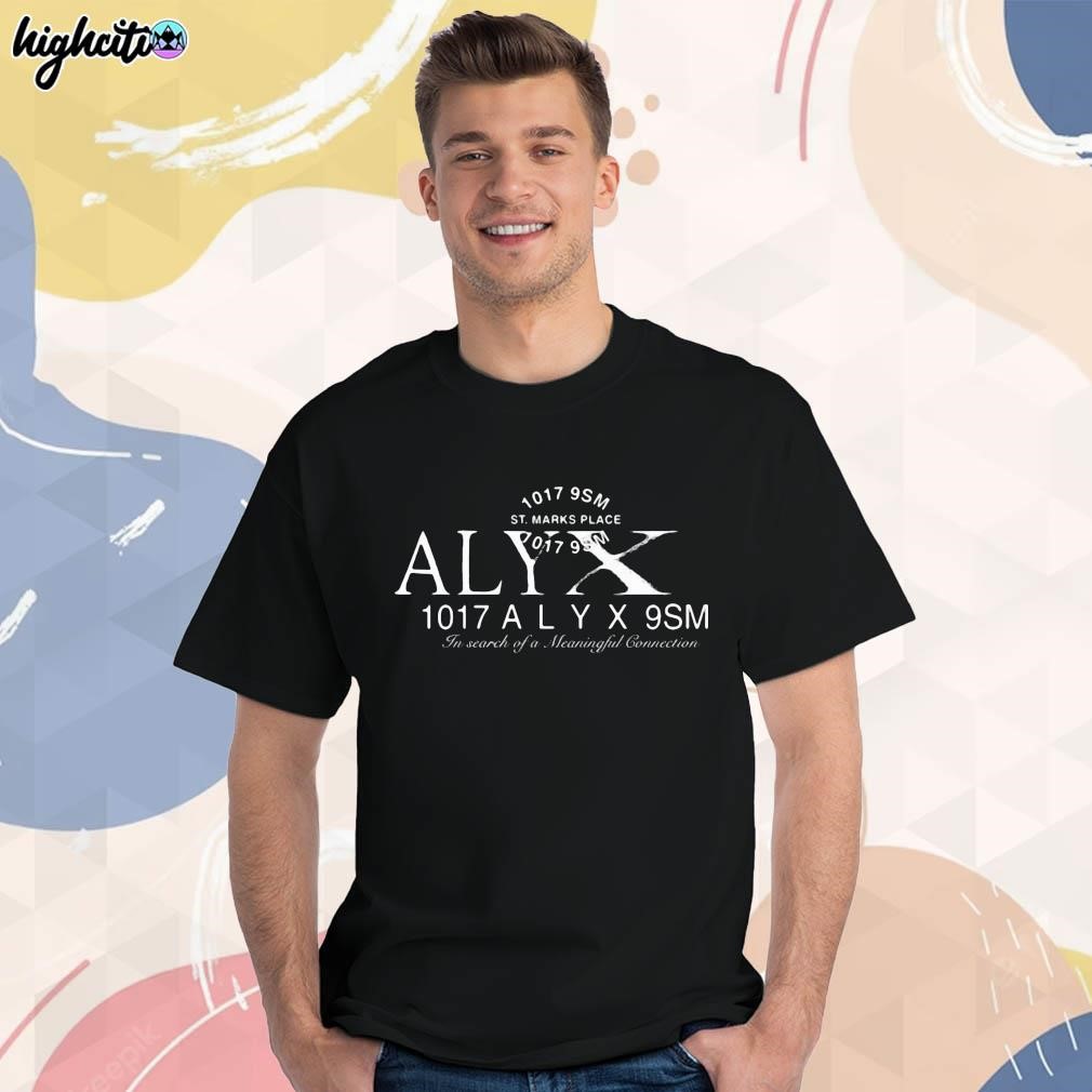 Official 1017 alyx 9sm alyx in search of a meaningful connection logo t-shirt