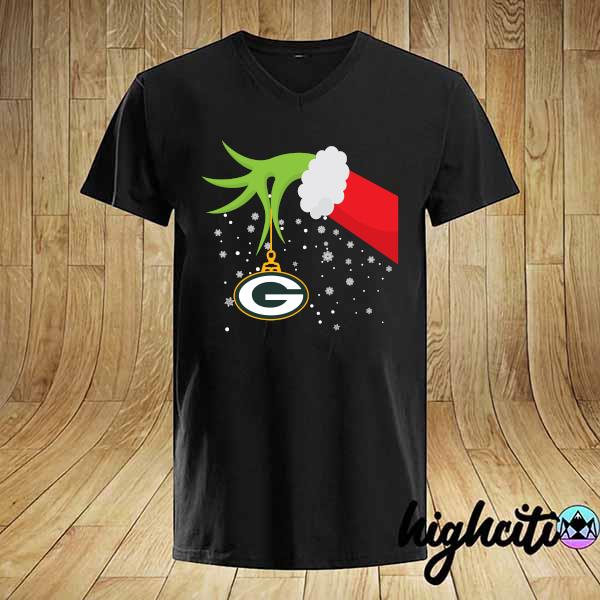 2020 grinch hand green bay packers merry christmas shirt, hoodie, sweater,  long sleeve and tank top